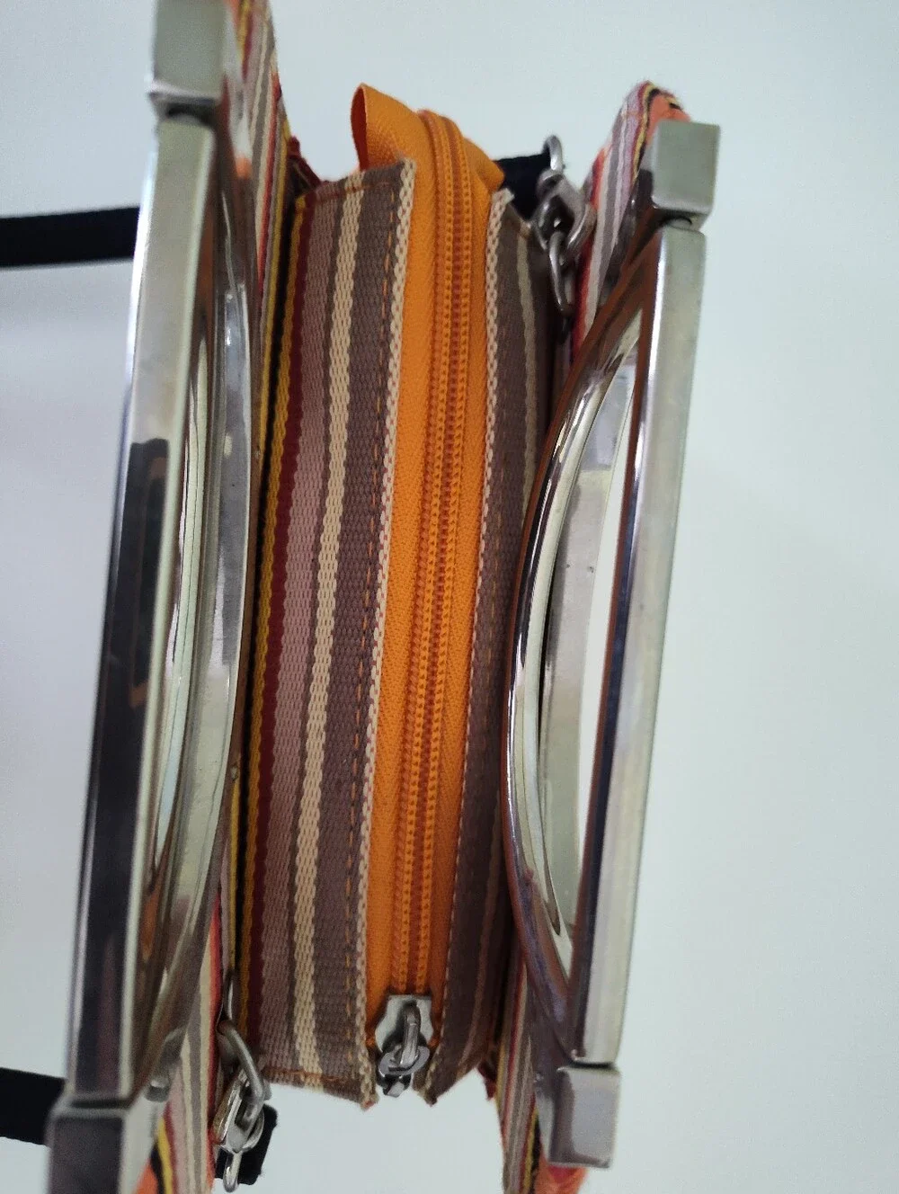Striped Multicolor Crossbody Tote - Unbranded